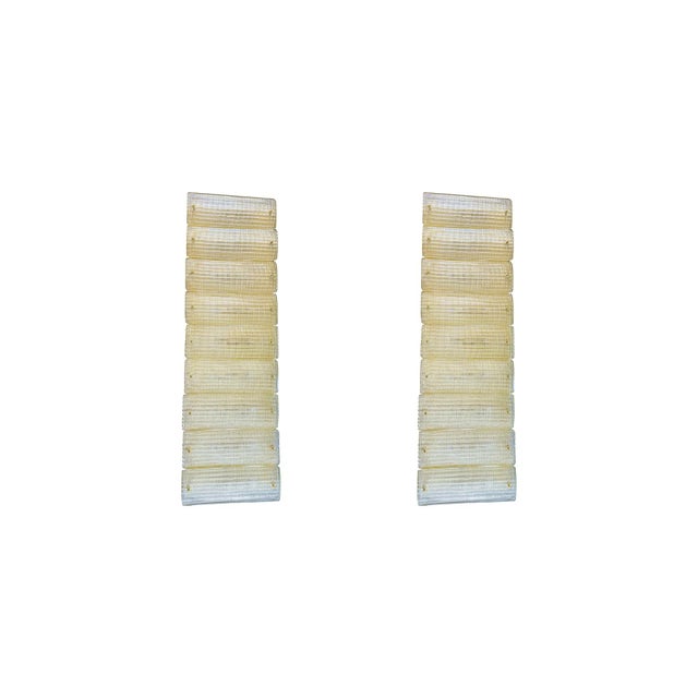 Italian Diamanté Murano Glass and Brass Wall Lights by Simoeng, Set of 2 For Sale - Image 9 of 9