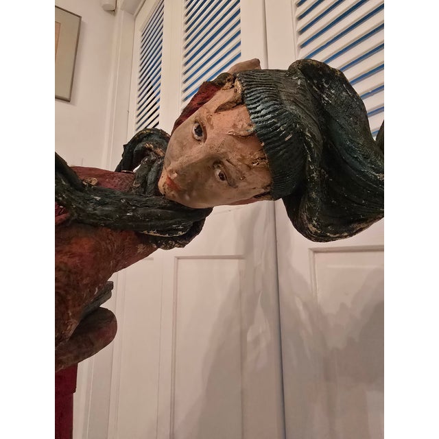 Vintage Mid Century Folk Art Sculpture of Falling Figure For Sale - Image 9 of 15