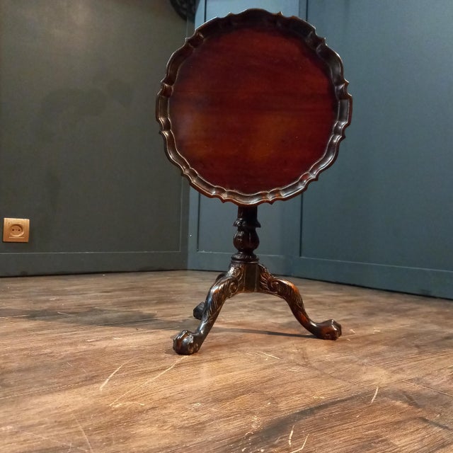 Antique Georgian Mahogany Tilt-Top Side Table, 1904 For Sale - Image 13 of 17