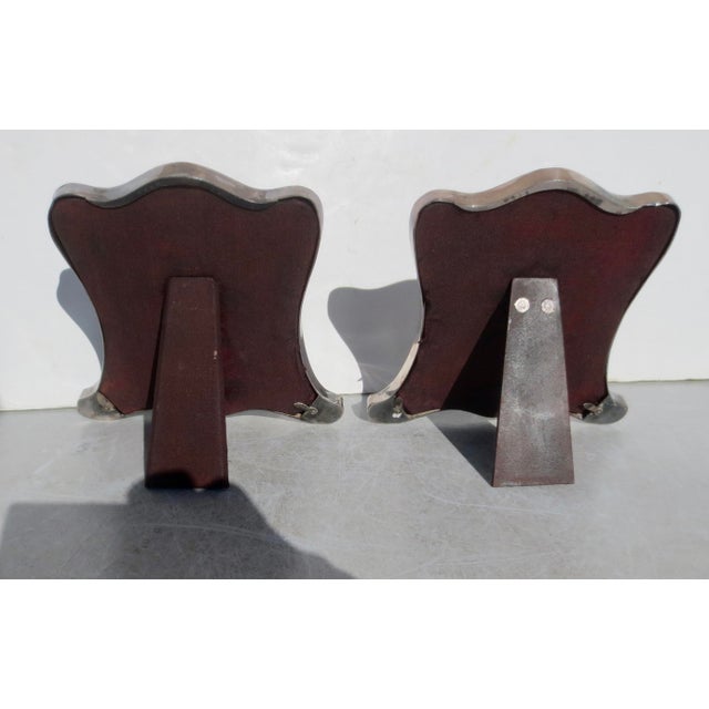 Pair of 2 SilverPlate Victorian Photo Frames- A Pair of 2 For Sale In New York - Image 6 of 8