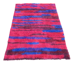 Mid-Century Modern Long Pile Hand-Knotted Rug from Walter Mack, 1960s