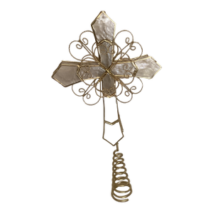 Vintage 1960’s Capiz Shell and Filigree Christmas Tree Topper