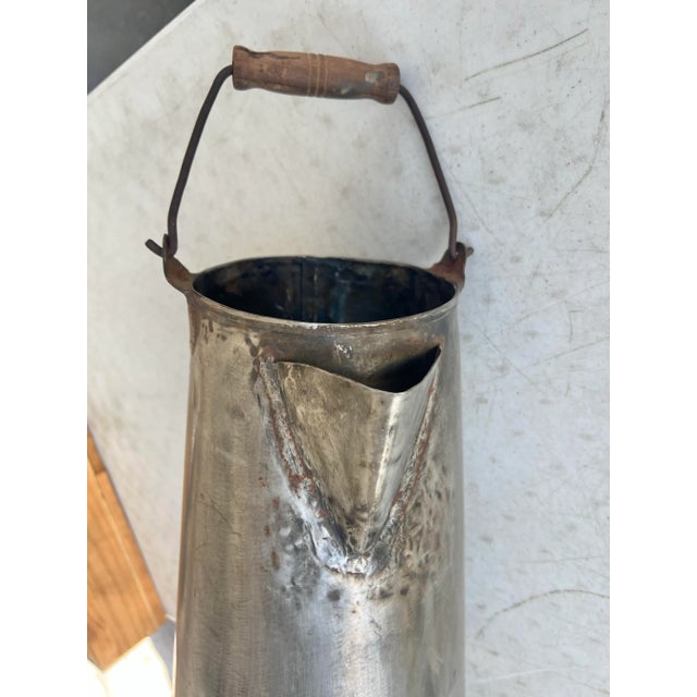 Silver Antique Hand Made Large Metal Coffee Pot/ Pitcher For Sale - Image 8 of 11