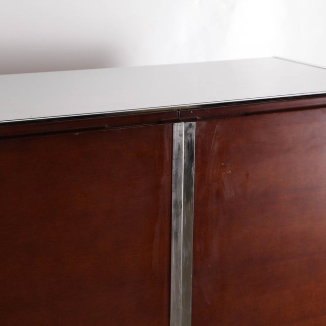 1980s Small Armoire in Wood and Chrome, 1980s For Sale - Image 5 of 10