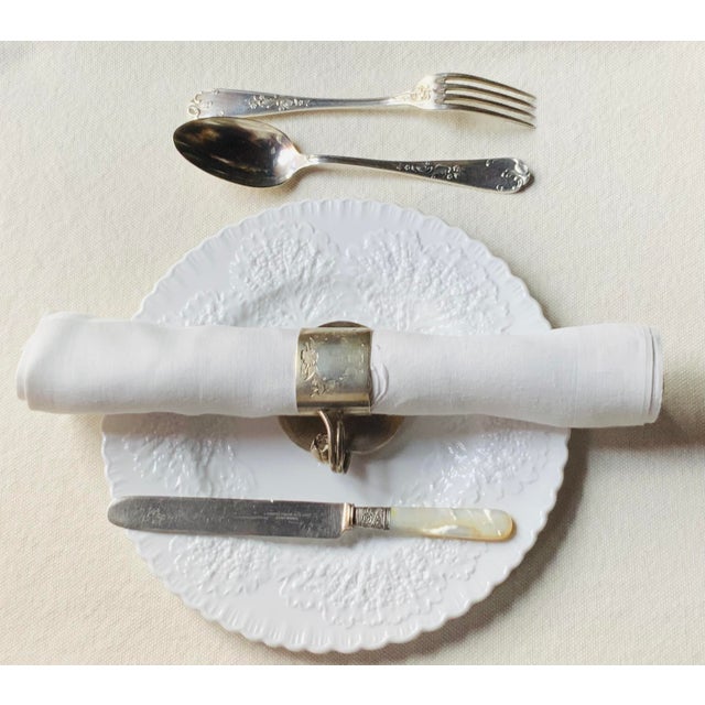 Six Mother-of-Pearl & Silver Dinner Knives — Landers, Frary & Clark Aetna Works — American Edwardian Table, c. 1900–1915...