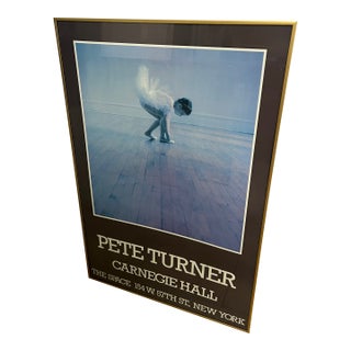 Pete Turner Carnegie Hall 1980s Vintage Ballet Framed Poster Nyc For Sale