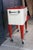 Vintage Style 60 Qt Coca-Cola Rolling Patio Cooler Cream & Red Ice Chest Cart For Sale - Image 12 of 18