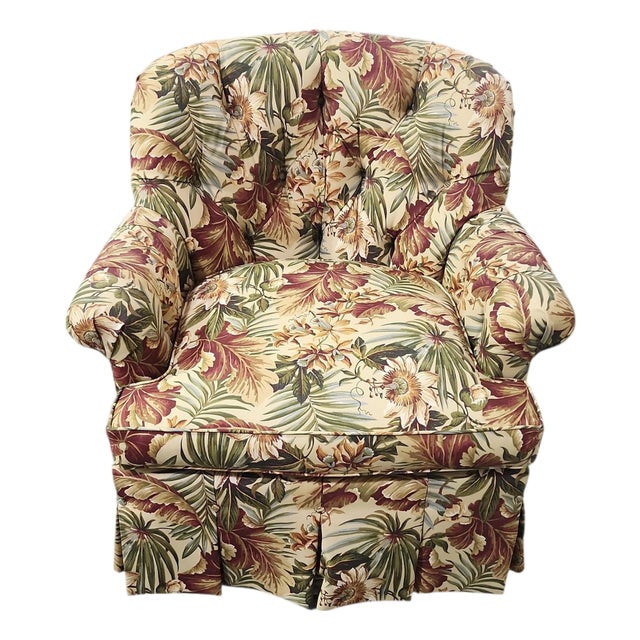 Vintage Thomasville Attributed Palm Beach Style Armchair For Sale
