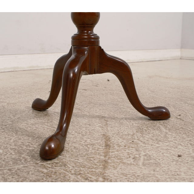 Stickley Stickley Pie Crust Edge Cherry Pedestal Table For Sale - Image 4 of 12