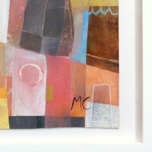 Saguaro - Framed Earth Tones Original Southwest Landscape Abstract Acrylic Painting on Canvas by Maria C. Bernhardsson For Sale In Los Angeles - Image 6 of 9