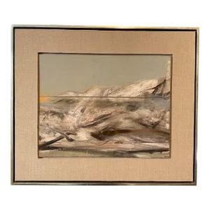 Bruce Samuelson, American Modernist Abstract Oil Painting Landscape Seascape, 1984