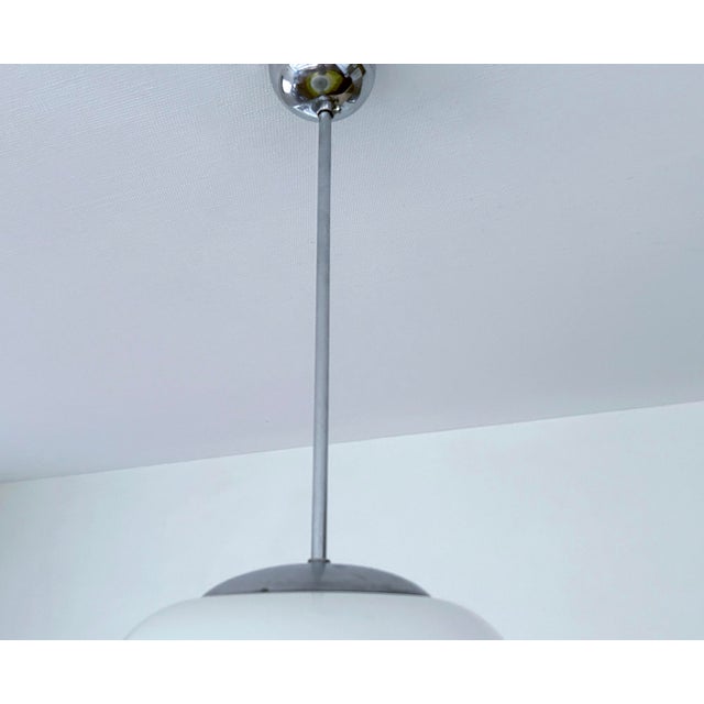Art Deco Bauhaus Glass Pendant Light, 1930s For Sale - Image 14 of 15