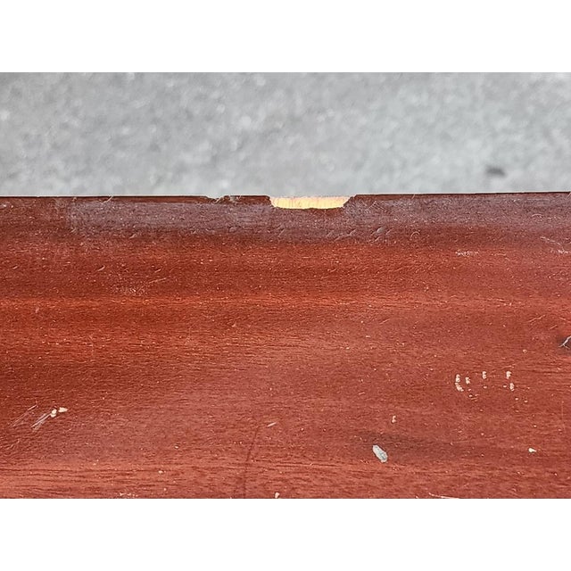 Brown Antique American Federal Style Inlaid Mahogany Ladies Tambour Writing Desk ~ Butlers Desk, 1930s For Sale - Image 8 of 13