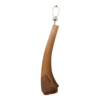 California Modern Cherry Wood Floor Lamp For Sale