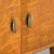 Wood Italian Bedside Tables in Birch, Brass and Glass, 1960s, Set of 2 For Sale - Image 7 of 8