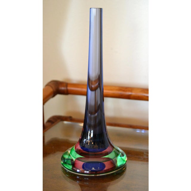 Marked Vetreria Artistica Oball Murano Art Glass Multicolor Paperweight, Italy For Sale - Image 11 of 12