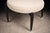 Móveis Cimo Móveis Cimo Round Stool in Ebonized Wood With Metal Sabots, Brazil, 1950s — Newly Upholstered in Warm Ivory Bouclé For Sale - Image 4 of 9