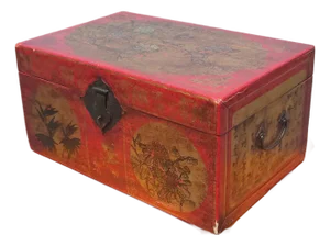 Late 19th Century Chinese Red Lacquer Box