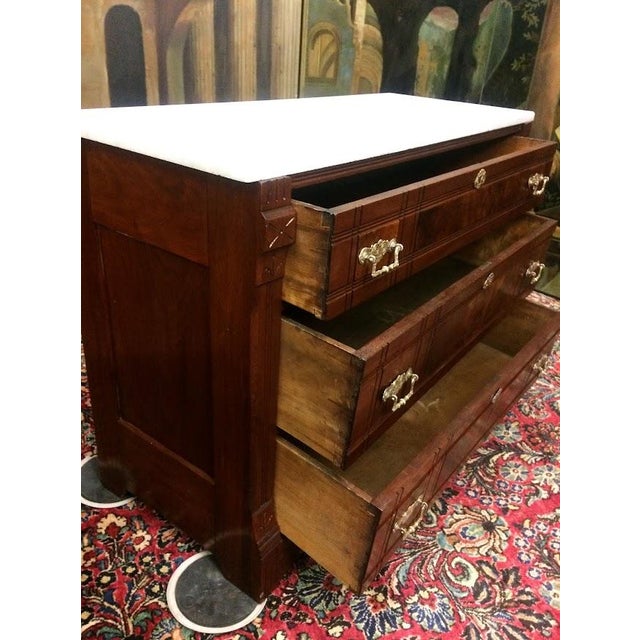 Antique Marble Top Dresser, Victorian Dresser For Sale - Image 9 of 10