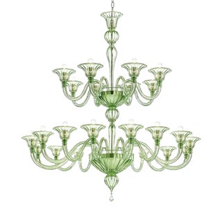 Murano Glass Chandelier with Rigadin Detailing by Simoeng for Simoeng For Sale