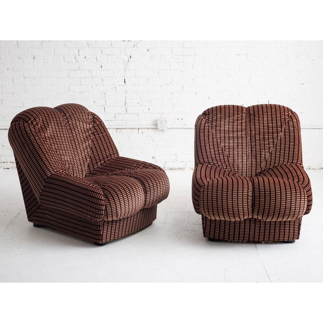 Space Age Italian ‘Petal’ Form Lounge Chair in Velvet For Sale - Image 12 of 12
