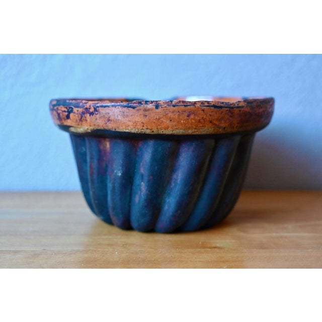 19th Century Alsatian Kugelhopf Mold in Glazed Terracotta, 1940s For Sale - Image 3 of 6