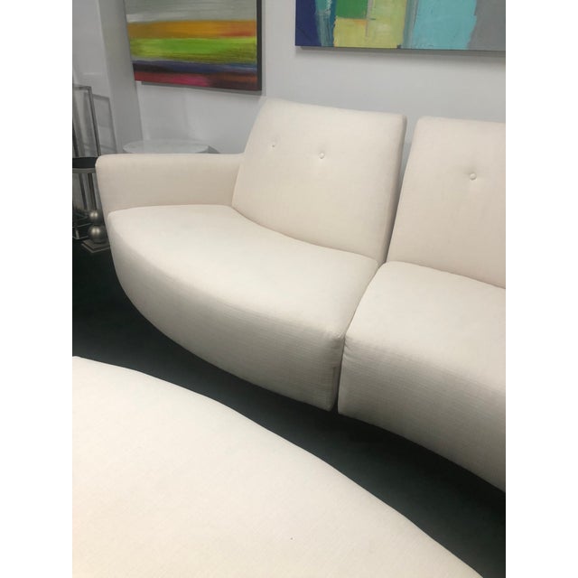1980s 1980s Vladimir Kagan for Carter Furniture of Salisbury Serpentine Sectional Four Piece Modular For Sale - Image 5 of 8