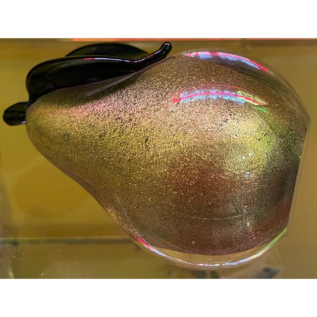 Murano Glass Pear Circa 1960s For Sale - Image 9 of 12