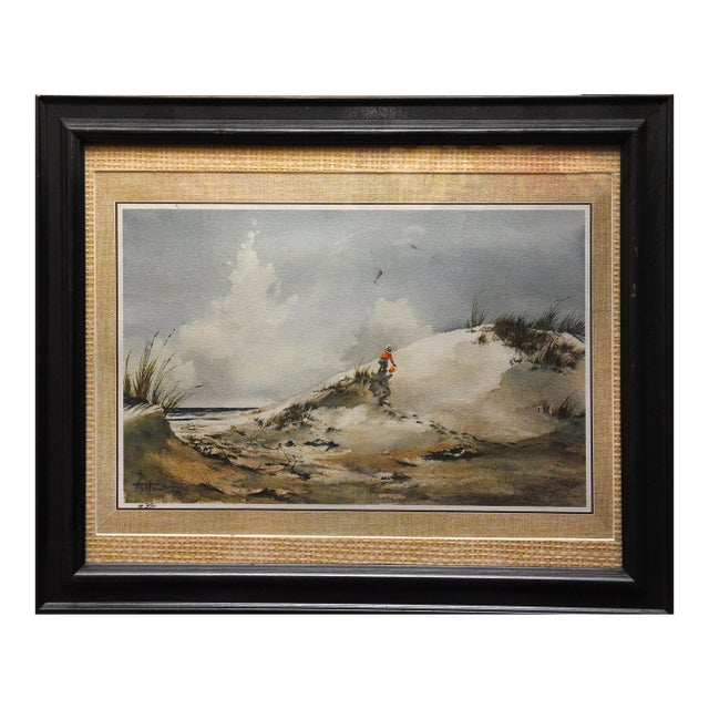 1990s Solitary Stroll Lithograph For Sale