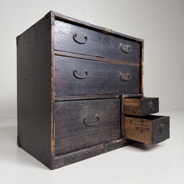 Contemporary Small Japanese Ko-Tansu Storage Cabinet, 1900s For Sale - Image 3 of 12