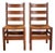 Gustav Stickley Antique Mission Oak Arts & Crafts Ladder Back Side Chairs or Dining Chairs With Rush Seats, Pair For Sale
