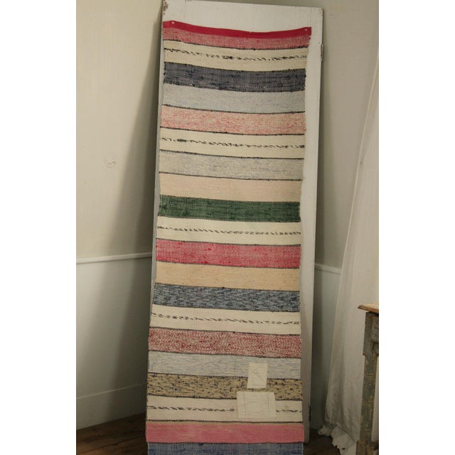 Rag Rug Vintage European Long Stair Runner Colorful Hallway Carpet With