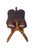 Mid century camel seat stools. Made of Rosewood featuring a carved floral accents with brown leather seat, two handles and...