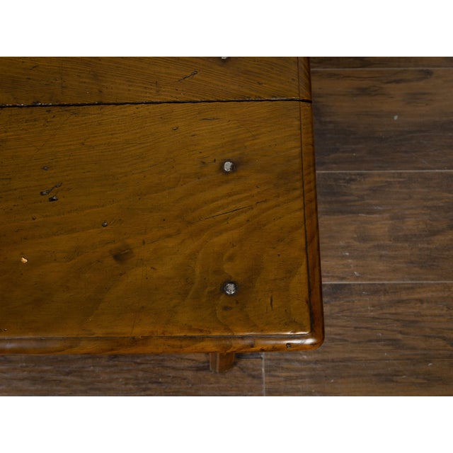English English Georgian Period Low Oak Side Table with Single Drawer and Carved Apron For Sale - Image 3 of 12