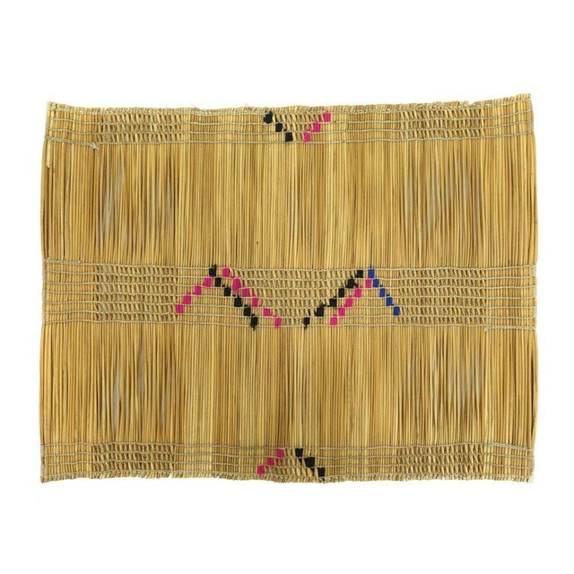African Early 20th Century Zulu Embroidered Izithebe Placemat South Africa For Sale - Image 3 of 3