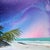 Contemporary "Tulum" by Javiera Da Fonseca Ilić, Tulum Mexico Tropical Coast, Dreamy Palm Tree Purple Sky, Caribbean Bohemian Landscape, Original Oil Painting For Sale - Image 3 of 9