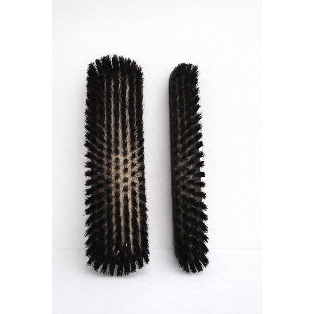 Black Art Deco Amsterdam School Oak Hallway Mirror with Integrated Brushes, 1920s, Set of 3 For Sale - Image 8 of 11