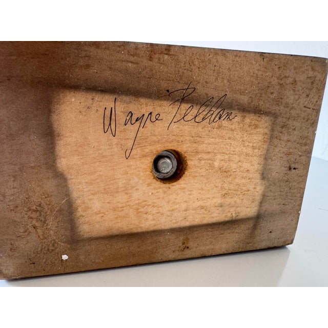 Vintage Wayne Pelham Modernist Carved Wood Sculpture For Sale - Image 11 of 11