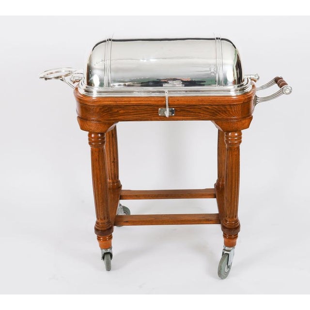 Vintage Silver Plated Roast Beef Trolley For Sale - Image 4 of 18