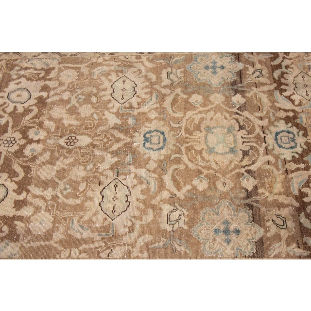 1960s 1960s Vintage Persian Beige Handmade Floral Wool Runner For Sale - Image 5 of 8