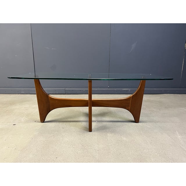 Brown Mid-Century Scandinavian Teak and Glass Coffee Table, 1960s For Sale - Image 8 of 12