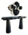 Dot Modern Black Console Table With Sculptural Ball Design For Sale