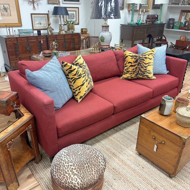Arhaus Red Sofa Chairish