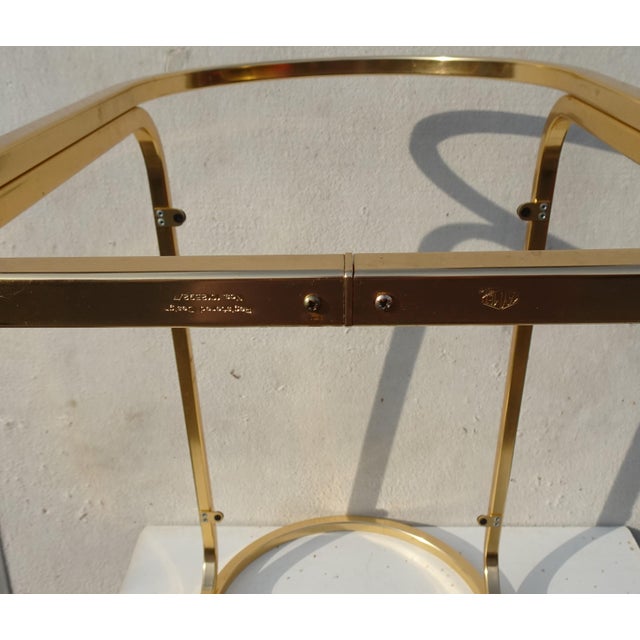 Vintage Gilded Aluminium Kaymet Bar Cart Trolley, 1970s For Sale - Image 12 of 13