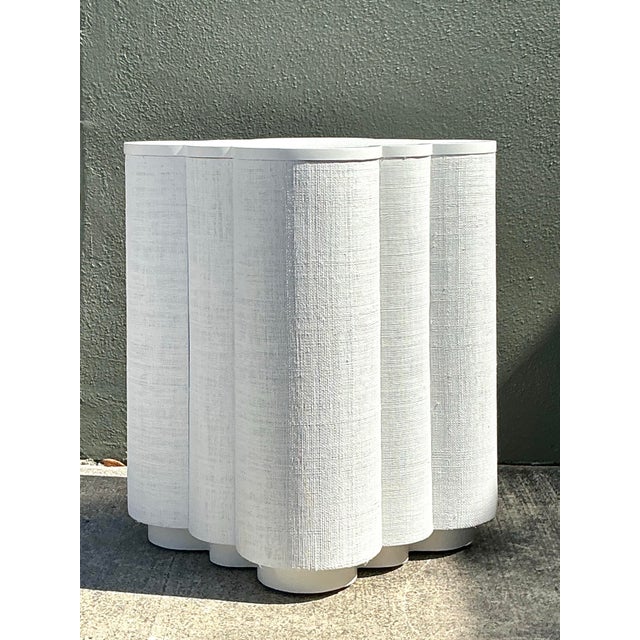 Vintage Grasscloth Side Table For Sale - Image 10 of 12