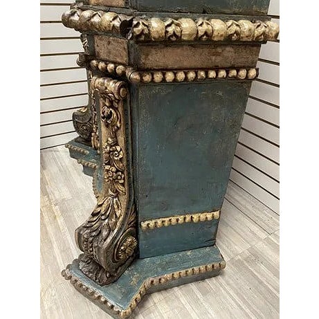 Rare Hand Painted Spanish 1800s Corner Cupboard For Sale In West Palm - Image 6 of 17