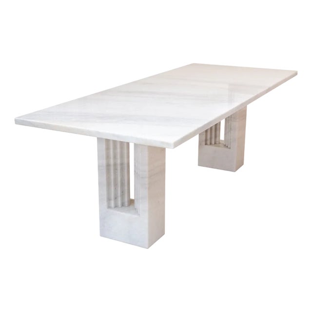 Naxos Marble Delfi Table by Carlo Scarpa and Marcel Breuer for Studio Simon, 1969 For Sale