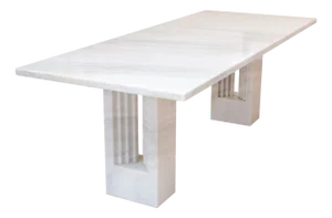 Naxos Marble Delfi Table by Carlo Scarpa and Marcel Breuer for Studio Simon, 1969