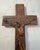 Antique 1700's Hand Carved Wood Religious Jesus Christ Crucified Cross Sculpture For Sale In New York - Image 6 of 14