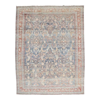 Blue Persian Antique Bibikabad Room 19th Century Rug For Sale